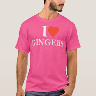 Funny I Kärlek Gingers Heart Rödhårig Älskare Hair T Shirt