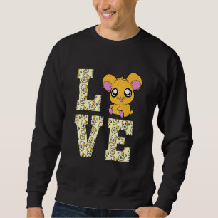 Funny I Kärlek Hamsters presenterar Cute Hamster P Lång Ärmad Tröja
