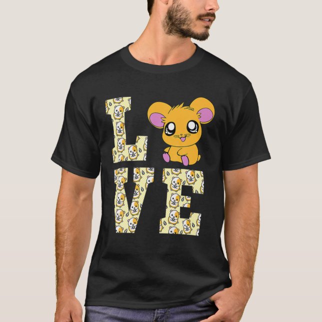 Funny I Kärlek Hamsters presenterar Cute Hamster P T Shirt (Framsida)