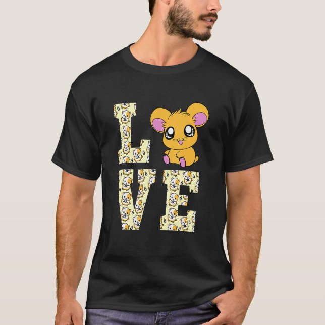 Funny I Kärlek Hamsters presenterar Cute Hamster P T Shirt (Framsida)
