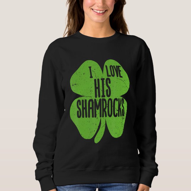Funny I Kärlek Hans Shamrocks St patrick's day Cou T Shirt (Framsida)