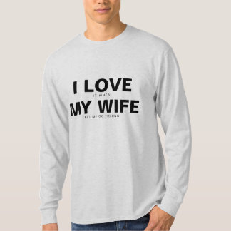 FUNNY I KÄRLEK IT NÄR MIN WIFE-LÅNGÄRMAD T SHIRT