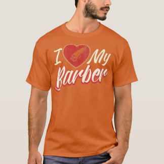 Funny I Kärlek My Barber Barbershop BarNumrering H T Shirt