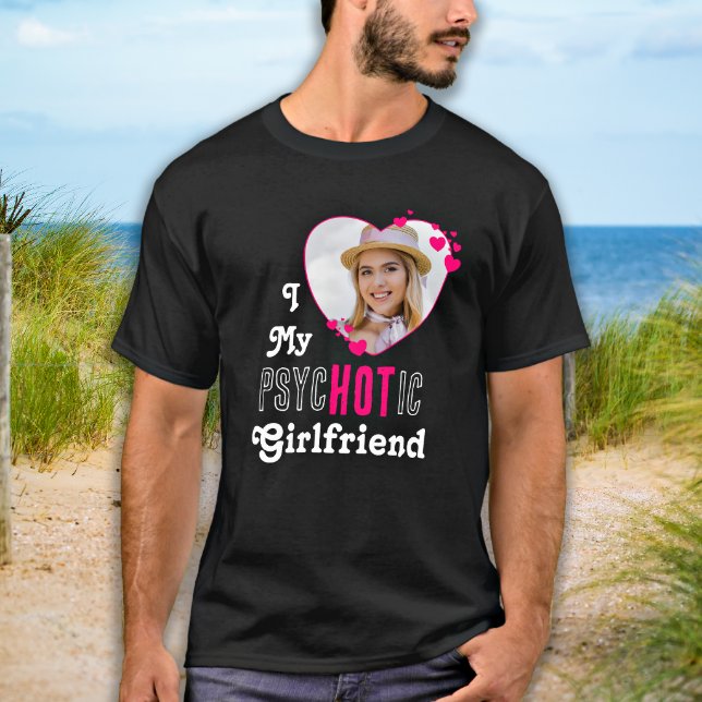 Funny I Kärlek My psycHOTic Girlkompis Anpassnings T Shirt (Skapare uppladdad)