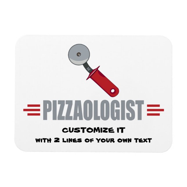 Funny I Kärlek Pizza Magnet (Horisontell)