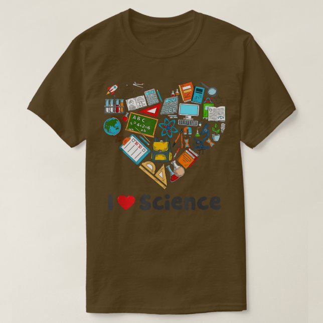 Funny I Kärlek Science Geeks STEM Studenter Lärare T Shirt (Design framsida)