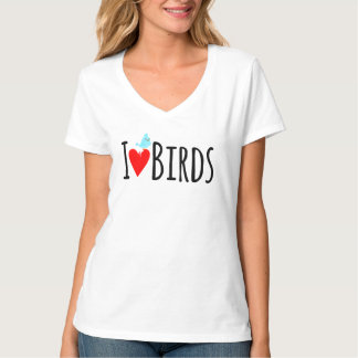  Funny I Love Birds  T Shirt