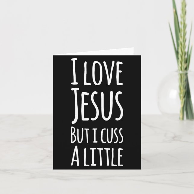 Funny I Love Jesus But I Cuss A Little Shirt Chris Kort (Framsida)