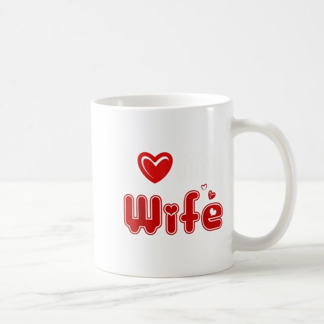 Funny I Love My Wife  Kaffemugg (Höger)