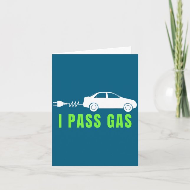 Funny I P Gas Electric Car I Love Evs Electri  Kort (Framsida)