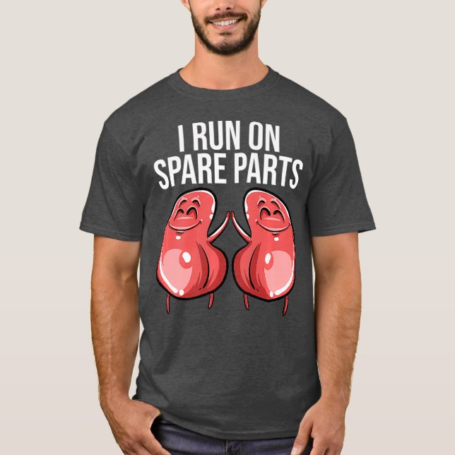 Funny I Springa på Coola av reservdelar Kidney Don T Shirt (Framsida)