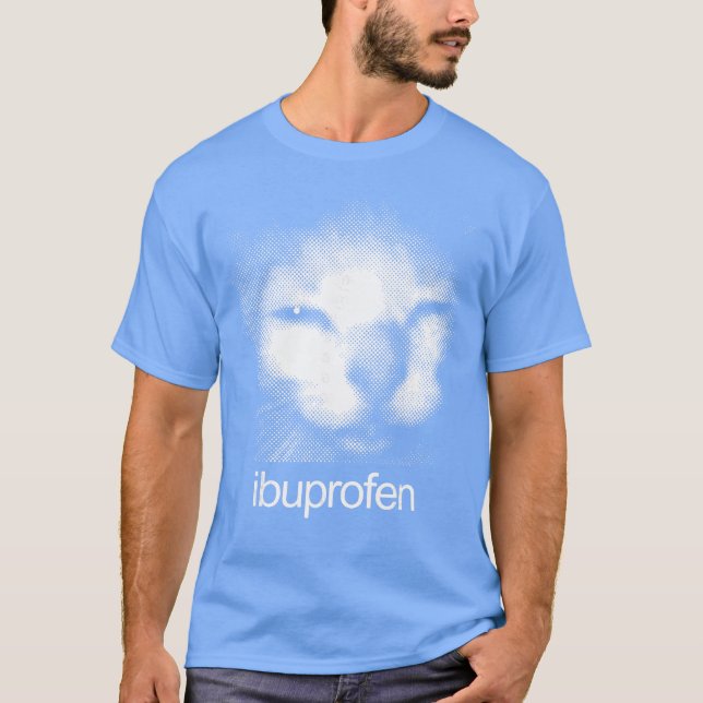 Funny Ibuprofen Cat Meme Retro Ugly Cat Face Mens  T Shirt (Framsida)