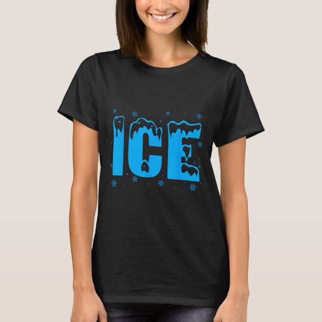 Funny Ice Costume Halloween 2024 Family Matching  T Shirt (Framsida)