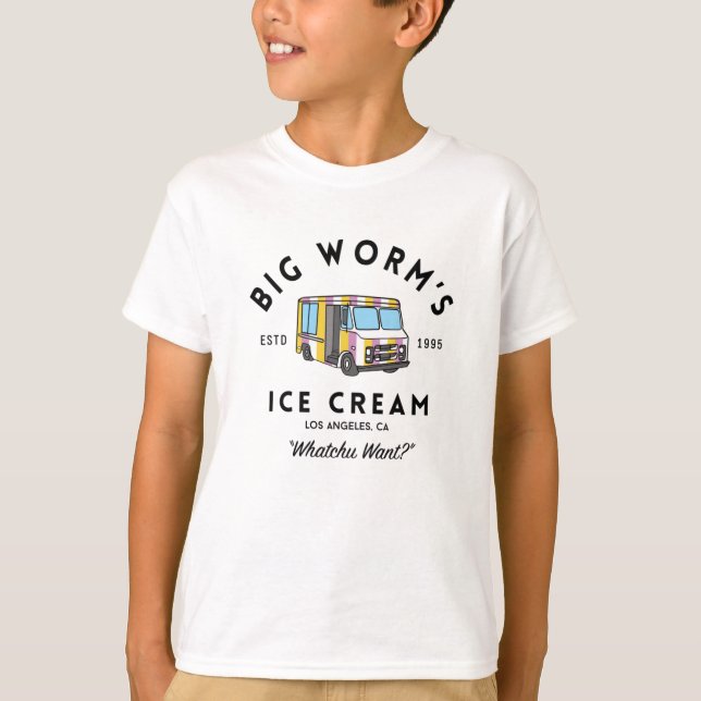 Funny Ice Cream Lastbil T Shirt (Framsida)