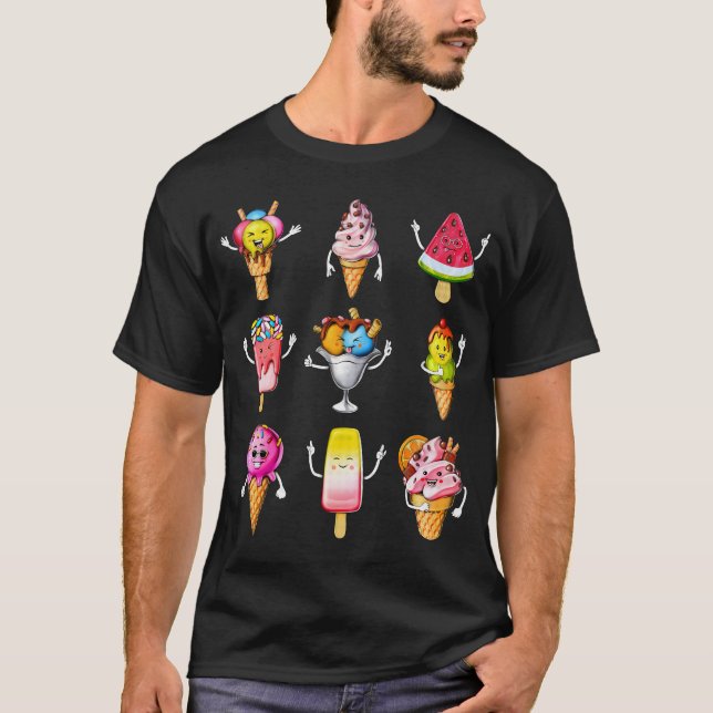 Funny Ice Cream T Shirt (Framsida)