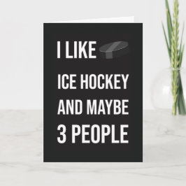 Funny Ice Hockey Cards Team Goalie Coach Player Kort