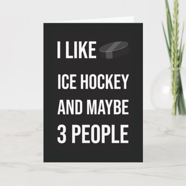 Funny Ice Hockey Cards Team Goalie Coach Player Kort (Framsida)