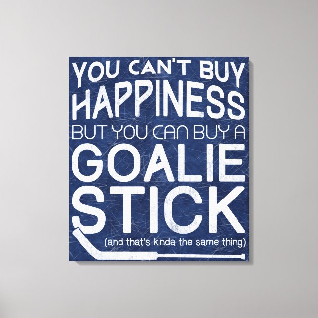 Funny Ice Hockey Goalie Artwork Canvastryck (Framsida)