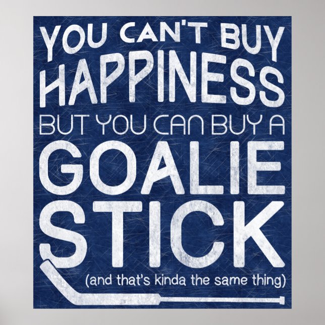 Funny Ice Hockey Goalie Artwork Poster (Framsidan)