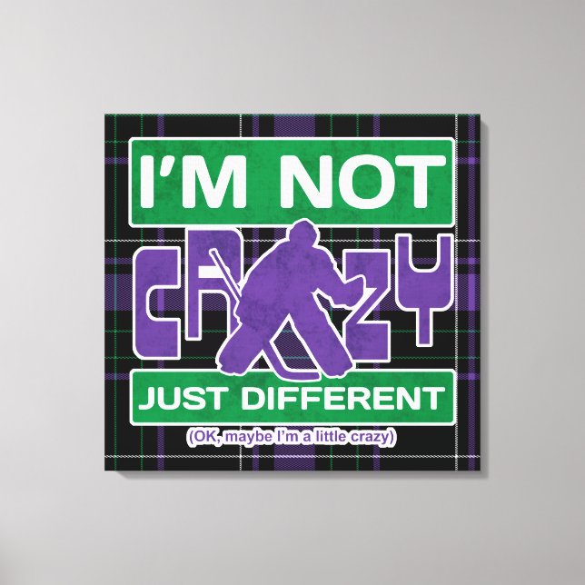 Funny Ice Hockey Goalie Box Canvas (Framsida)