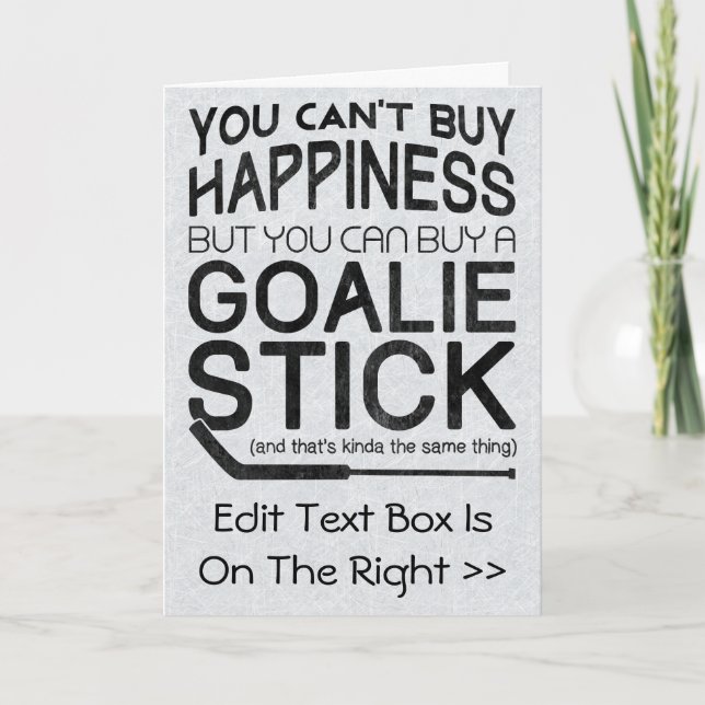 Funny Ice Hockey Goalie Hälsning Card Kort (Framsida)