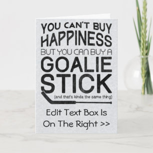 Funny Ice Hockey Goalie Hälsning Card Kort