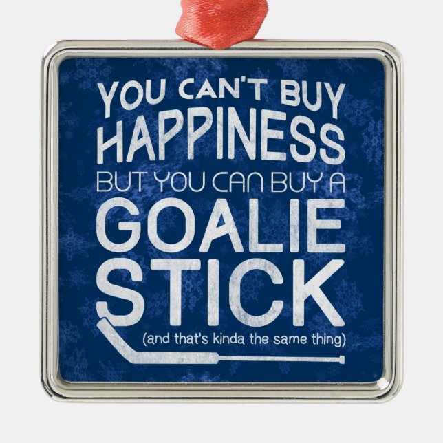 Funny Ice Hockey Goalie Helgdag Dekoration (Framsidan)