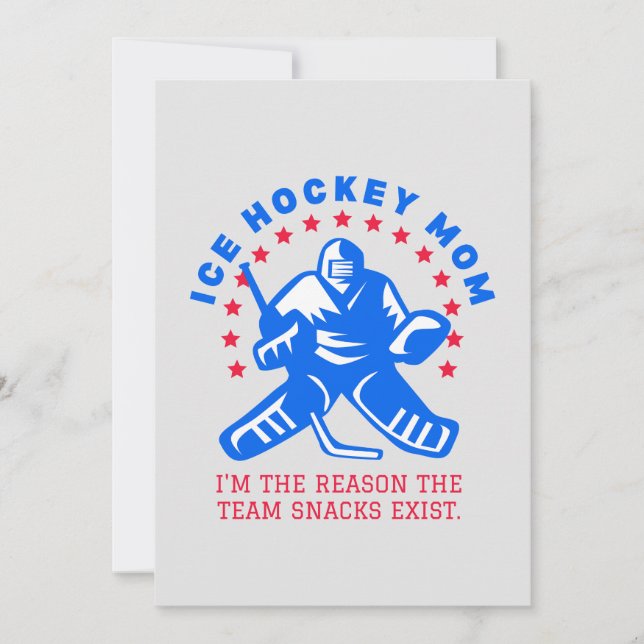 FUNNY ICE HOCKEY MAMMA CARD JULKORT (Framsida)