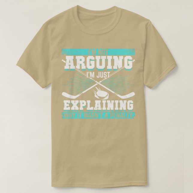 Funny Ice Hockey Player Gift T Shirt (Design framsida)