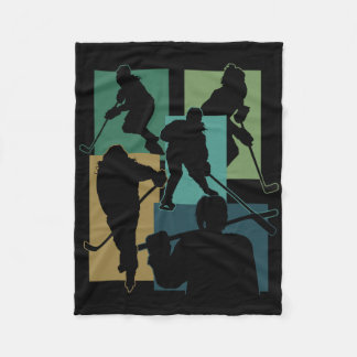 Funny Ice Hockey Puck Stick Winter Game Ice Hockey Fleecefilt