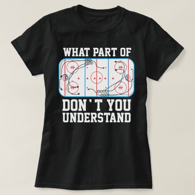 Funny Ice Hockey Tactics Classic T Shirt (Design framsida)