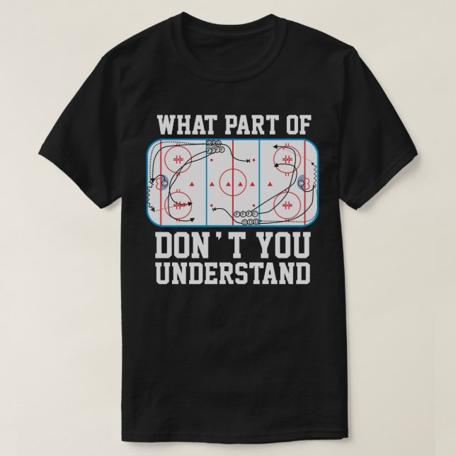 Funny Ice Hockey Tactics Classic T Shirt (Design framsida)