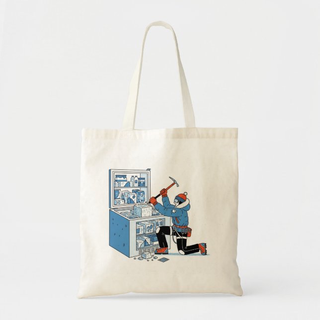 Funny Ice Kliber Freezer Tote Bag Tygkasse (Framsidan)