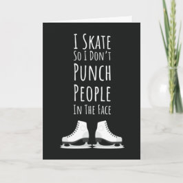 Funny Ice Skating Cards Skater Women Winter Sports Kort
