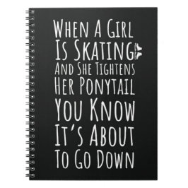 Funny Ice Skating Gifts For Her Teen Girl Women  Anteckningsbok
