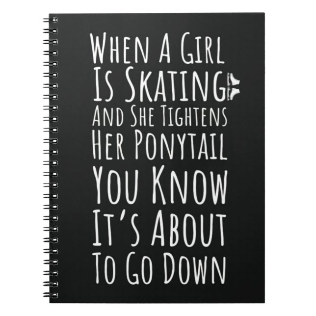 Funny Ice Skating Gifts For Her Teen Girl Women  Anteckningsbok (Framsidan)