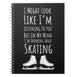 Funny Ice Skating Themed Gifts Winter Sport Skater Anteckningsbok