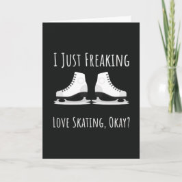 Funny Ice Skating Women Cards For Her Skates Kort