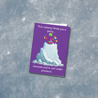 Funny Iceberg Birthday Humor Party Design Kort