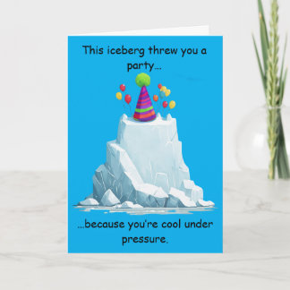 Funny Iceberg Birthday Humor Party Design Kort
