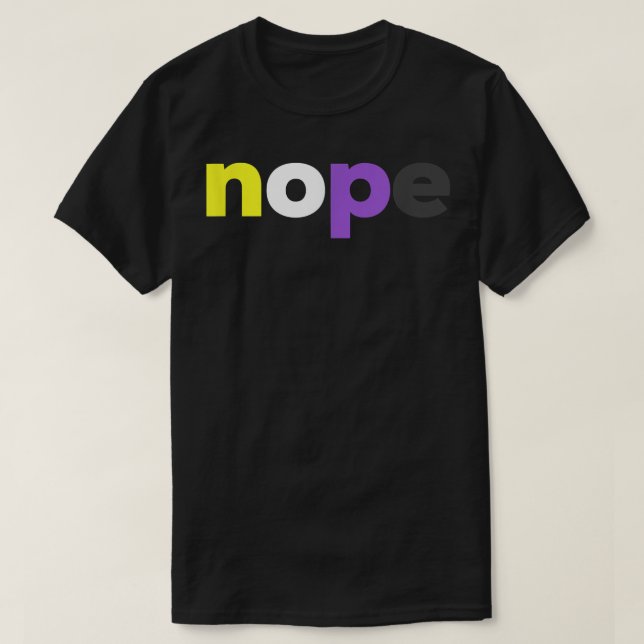 Funny icke-binär Pridenope NonbinaryLGBTQ Enby-Fla T Shirt (Design framsida)