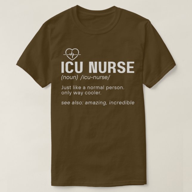 Funny ICU Nurse Definition Hospital RN Medical Int T Shirt (Design framsida)