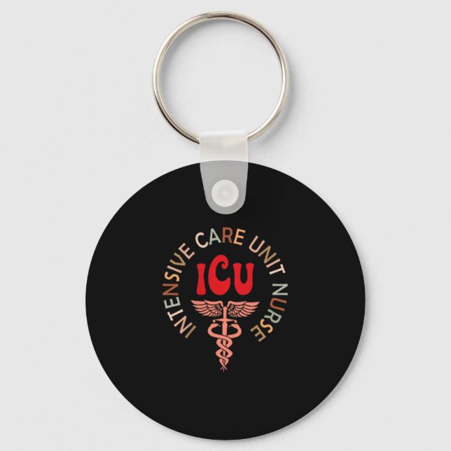 Funny Icu Nurse Intensive Care Unit Nurse Emergenc Nyckelring (Framsida)