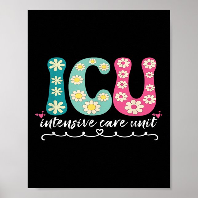 Funny Icu Nurse Intensive Care Unit Nurse Emergenc Poster (Framsidan)