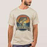 Funny I'd Rather Be Fishing T Shirt<br><div class="desc">Early morning mist rises from the quiet lake as the sun paints the water in warm golden light. A fisherman casts his line and waits for that familiar tug beneath the surface. This vintage retro bass fishing design captures the peaceful spirit of time spent on the water. Featuring a bold...</div>