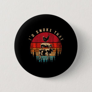 Funny ID-rök som barbecue Chef Grillmaster Gift Knapp