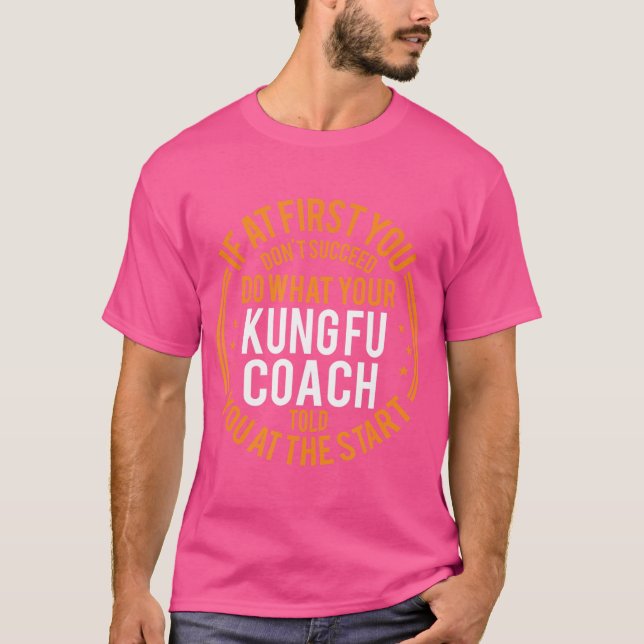 Funny Idrott-tränare och Player Funny Kung fu Co T Shirt (Framsida)