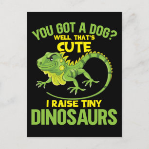 Funny Iguana Joke Dinosaurs Lizard Reptile-Roligt Vykort