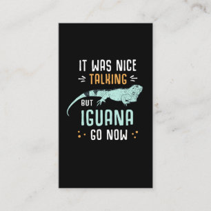 Funny Iguana Owner Pet Humor Lizard Quote Visitkort