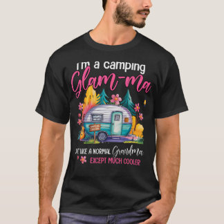 Funny I'M A Camping Glam-Ma Camper Campfire Campin T Shirt